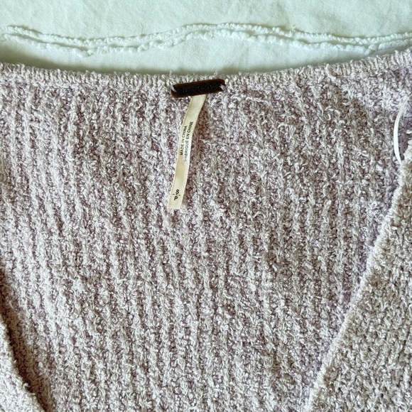 Free People Movement | Soft Lilac Sensual Wrap Sweater Small - Picture 5 of 6